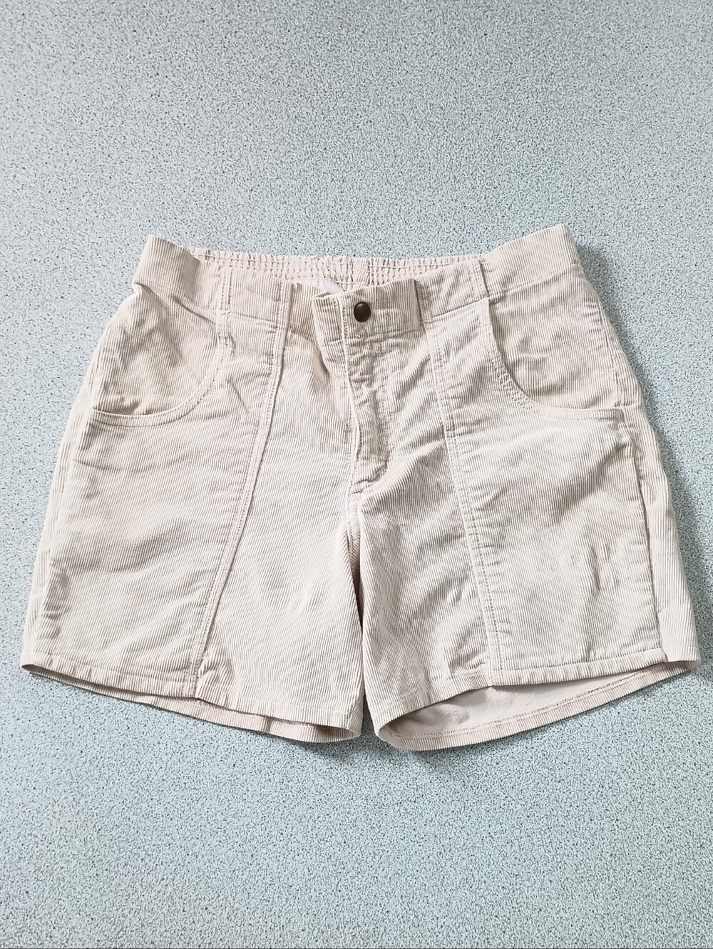 American Apparel Corduroy Utility Shorts Cream Size 32